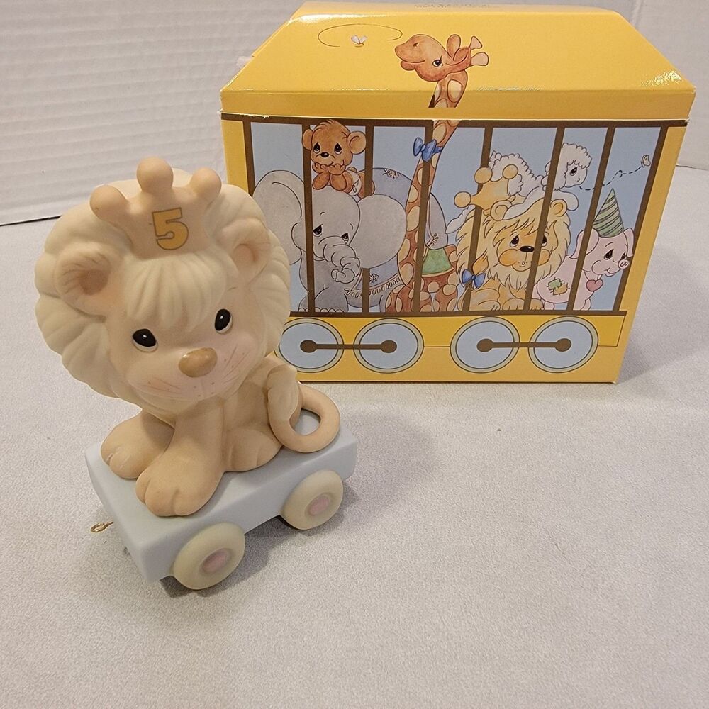 Precious Moments Lion 'It's My Birthday'Age 5 Figurine With Box Collectible Used